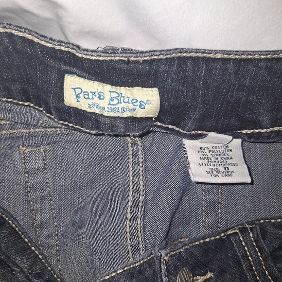 Paris blues distressed jean capris size 11 - Picture 5 of 5